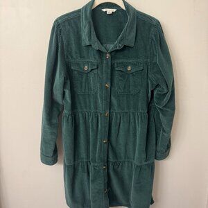 American Eagle Corduroy Button Down Babydoll Dress